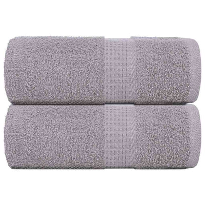 Toallitas invitadas de Vidaxl 2 pcs 30x50 cm 360 g m² 100% de algodón gris