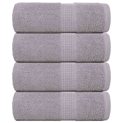 Toallitas invitadas de Vidaxl 4 pcs 30x50 cm 360 g m² 100% de algodón gris