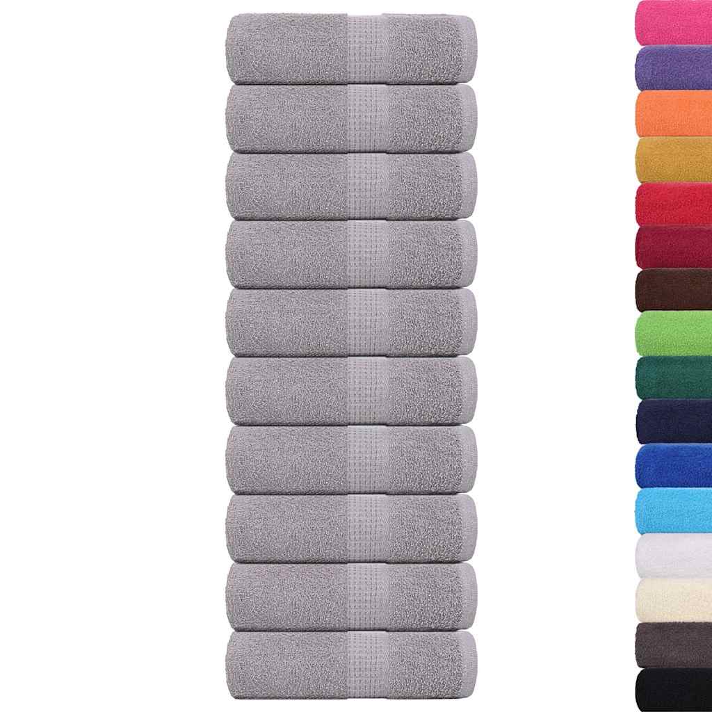 Vidaxl Guest Wipes 10 pezzi 30x50 cm 360 g m² 100% di cotone grigio