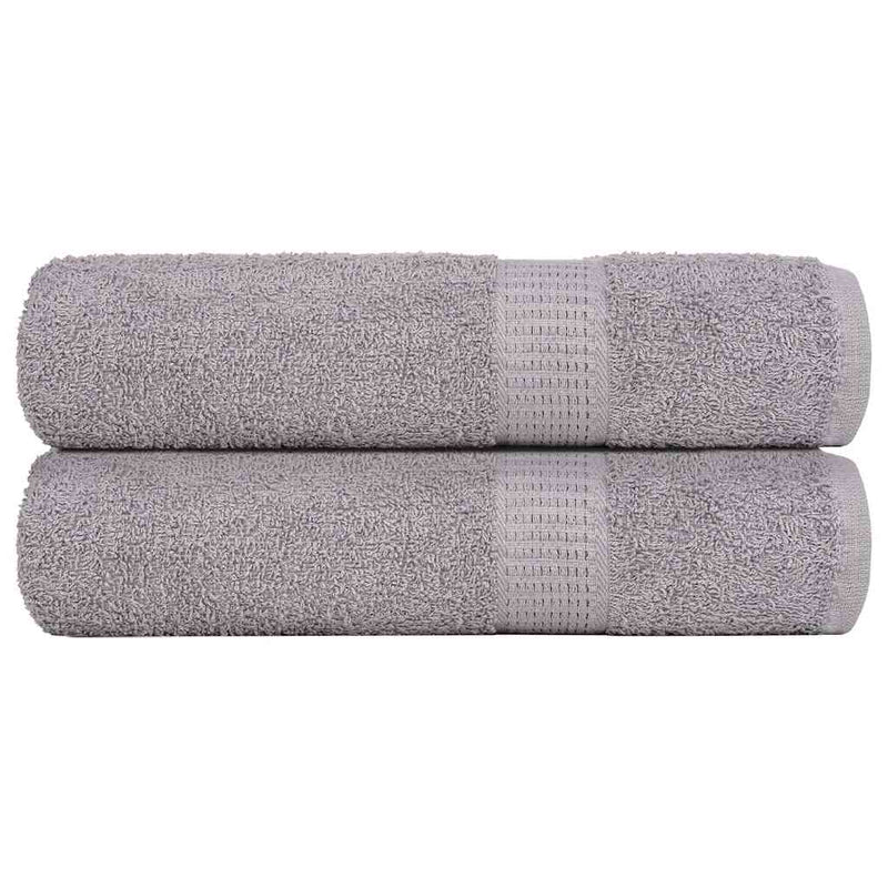Asciugamani Vidaxl 2 ST 50x100 cm 360 g m² 100% di cotone grigio