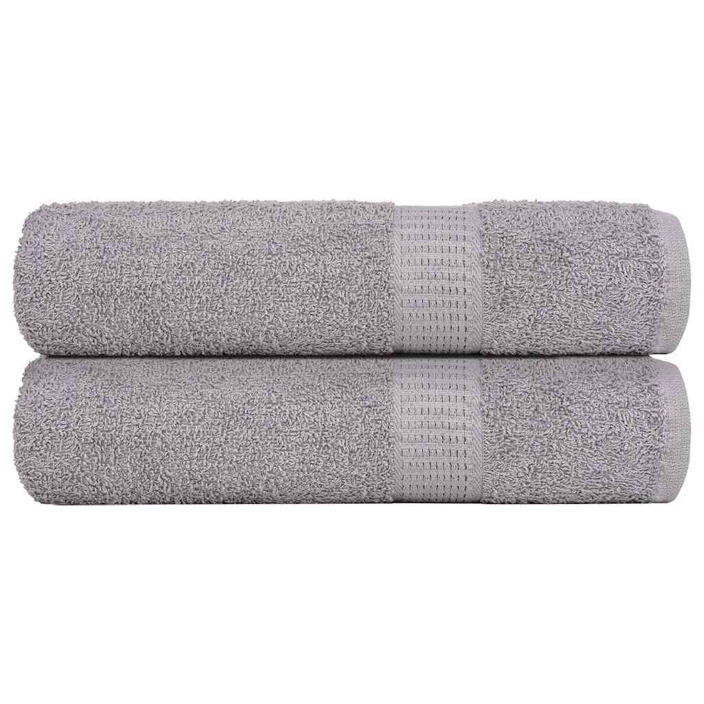 Vidaxl handdoeken frogn 2 st 50x100 cm 360 g m² grijs
