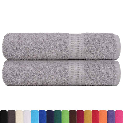 Asciugamani Vidaxl 2 ST 50x100 cm 360 g m² 100% di cotone grigio