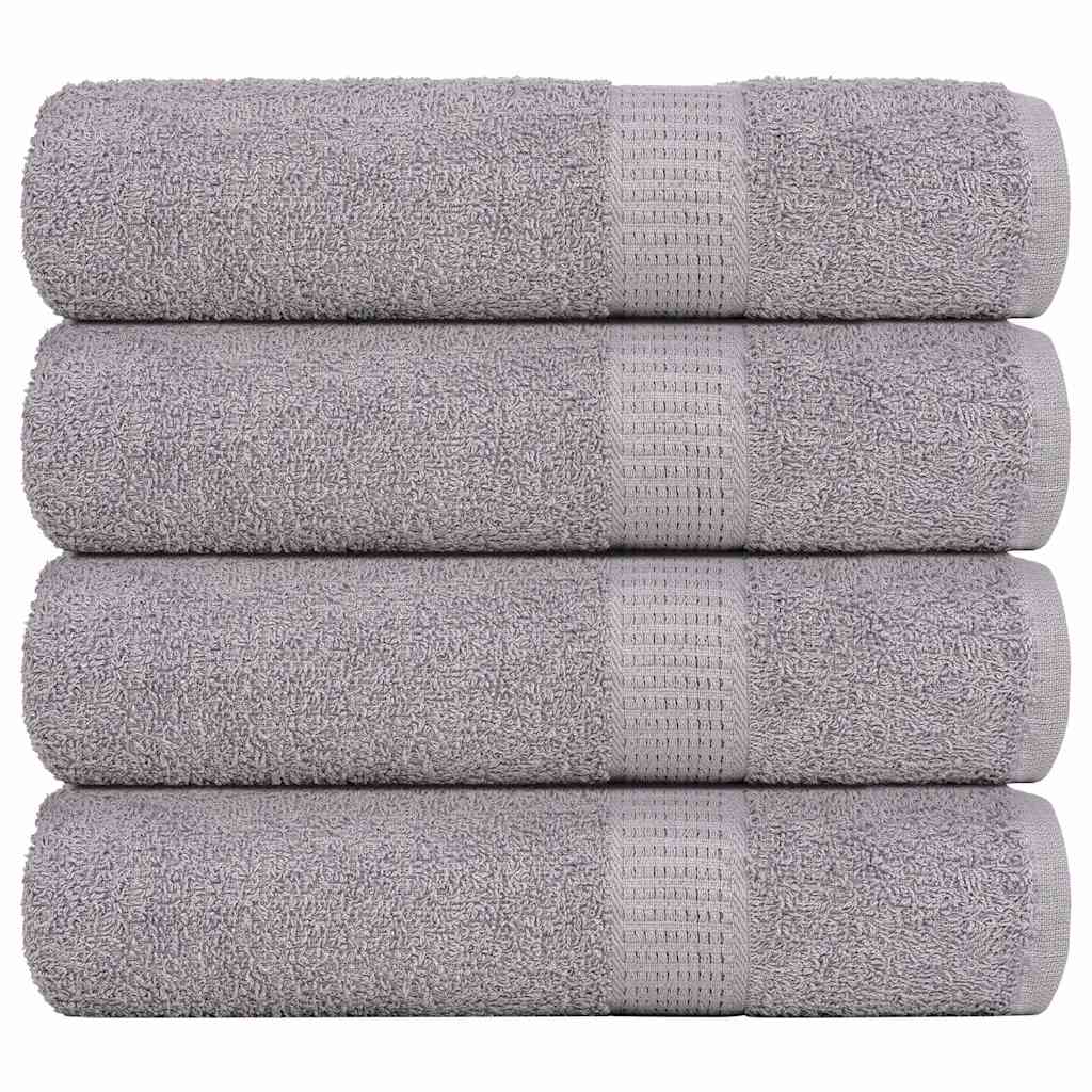 Asciugamani Vidaxl 4 ST 50x100 cm 360 g m² 100% di cotone grigio