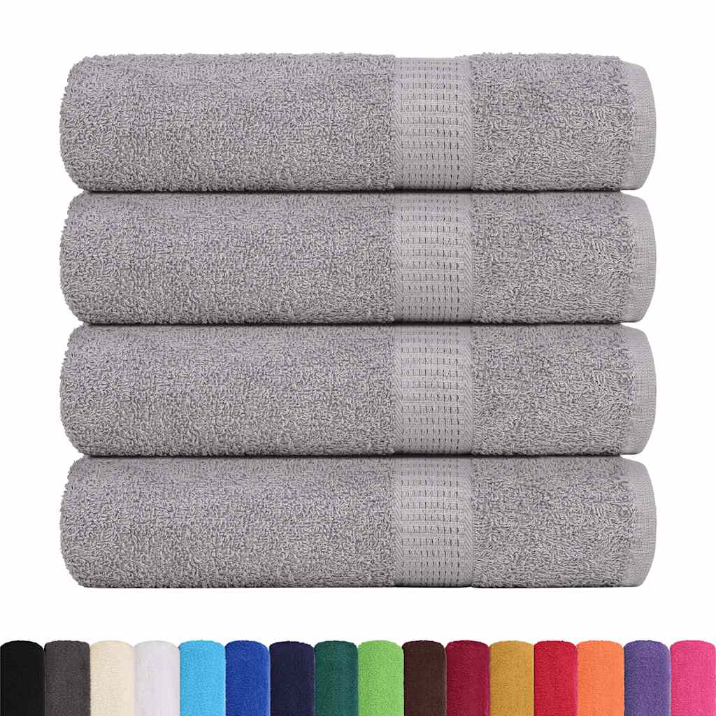 Asciugamani Vidaxl 4 ST 50x100 cm 360 g m² 100% di cotone grigio