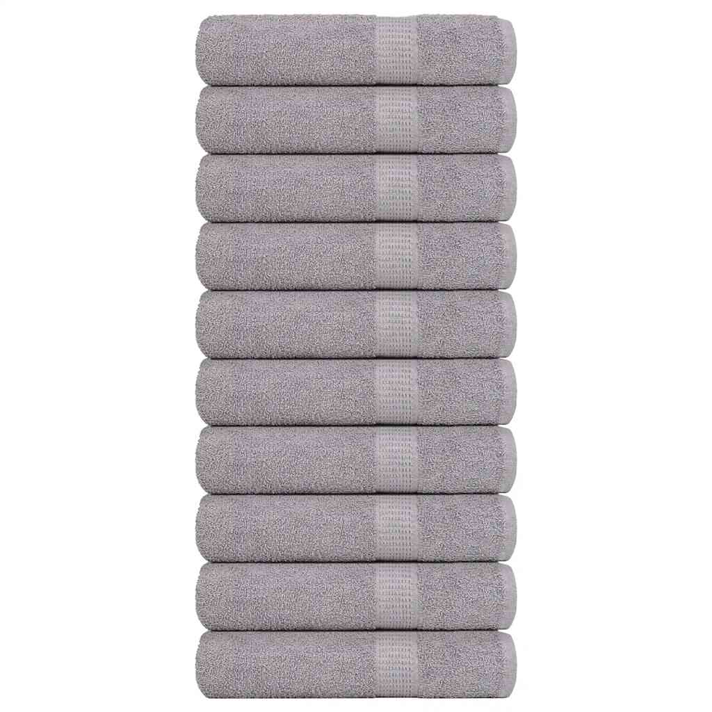 Toallas Vidaxl 10 st 50x100 cm 360 g m² 100% de algodón gris