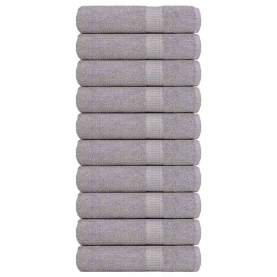 Toallas Vidaxl 10 st 50x100 cm 360 g m² 100% de algodón gris