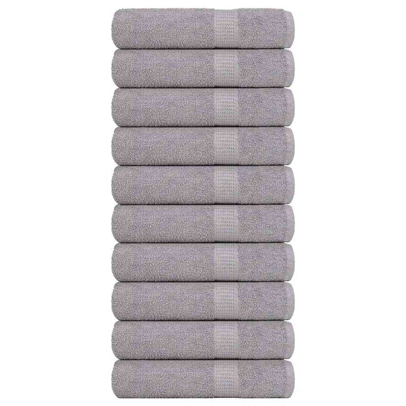 Asciugamani Vidaxl 10 ST 50x100 cm 360 g m² 100% di cotone grigio