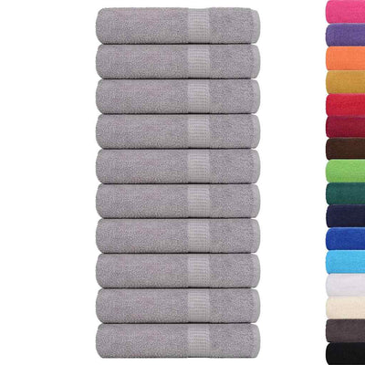 Toallas Vidaxl 10 st 50x100 cm 360 g m² 100% de algodón gris