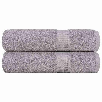 Toallas de ducha Vidaxl 2 st 70x140 cm 360 g m² 100% de algodón gris