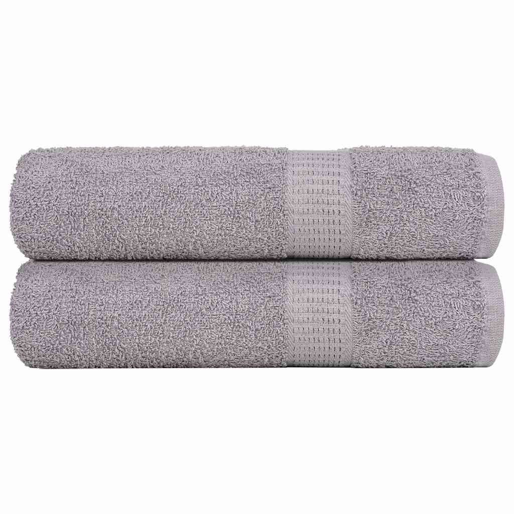 Vidaxl Asciugamani per doccia 2 ST 70x140 cm 360 g m² 100% di cotone grigio
