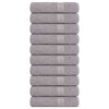 Vidaxl Asciugamani per doccia 10 ST 70x140 cm 360 g m² 100% di cotone grigio