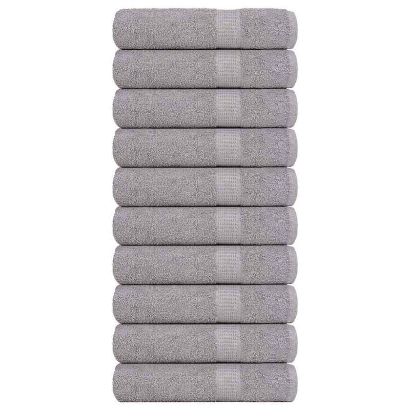 Vidaxl Asciugamani per doccia 10 ST 70x140 cm 360 g m² 100% di cotone grigio