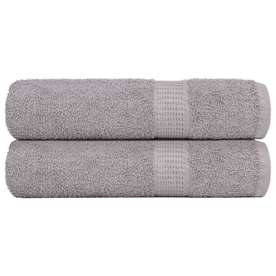 Toallas de baño Vidaxl 2 st 100x150 cm 360 g m² 100% de algodón gris