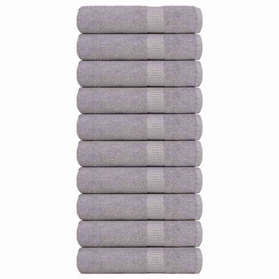 Toallas de baño Vidaxl 10 st 100x150cm 360 g m² 100% de algodón gris