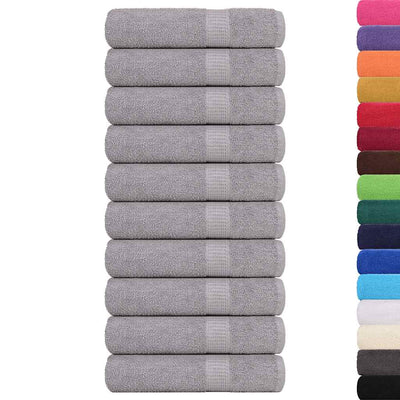 Asciugamani da bagno Vidaxl 10 St 100x150 cm 360 g m² 100% di cotone grigio