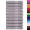 Toallas de sauna Vidaxl 10 st 80x200 cm 360 g m² 100% de algodón gris