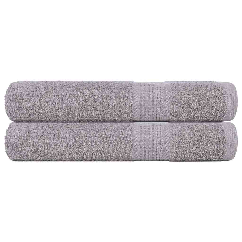 Toallas Vidaxl 2 pcs 100x200 cm 360 g m² 100% de algodón gris