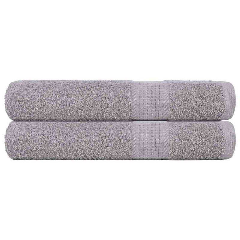 Asciugamani vidaxl 2 pezzi 100x200 cm 360 g m² 100% di cotone grigio