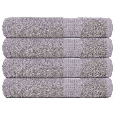 Toallas Vidaxl 4 PCS 100x200 cm 360 g m² 100% de algodón gris