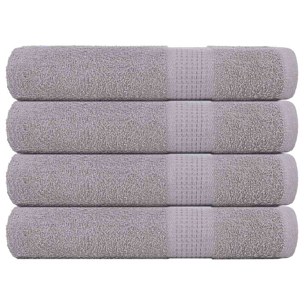 Asciugamani Vidaxl 4 pezzi 100x200 cm 360 g m² 100% di cotone grigio