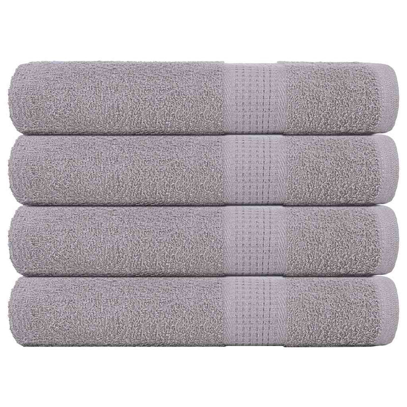 Asciugamani Vidaxl 4 pezzi 100x200 cm 360 g m² 100% di cotone grigio