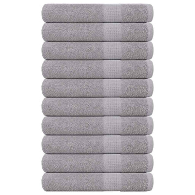 Toallas Vidaxl 10 pcs 100x200 cm 360 g m² 100% de algodón gris