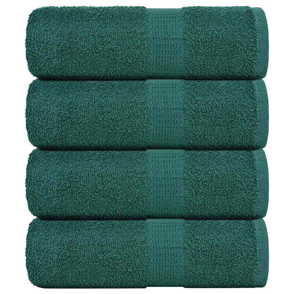 VIDAXL SALPES SPAINE 4 ST 30x30 cm 360 g m² 100% di cotone verde