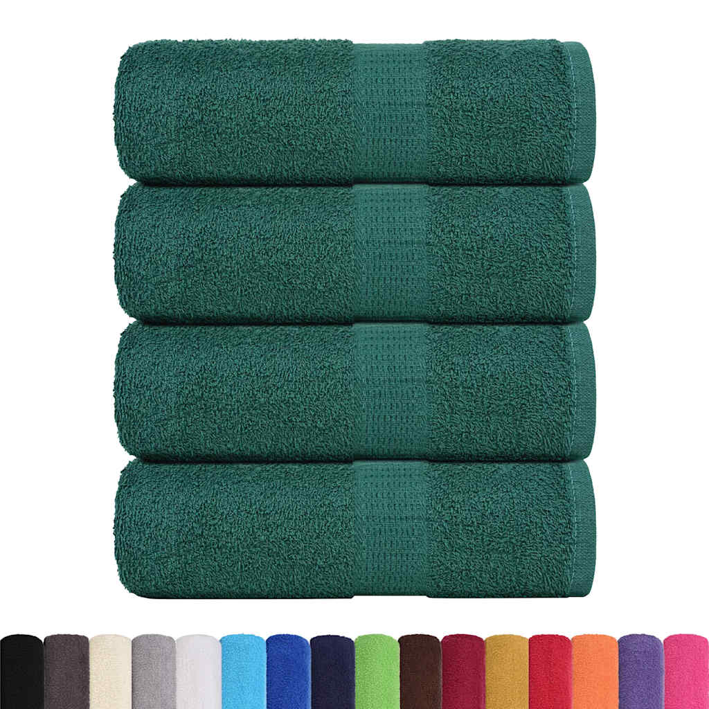 VIDAXL SALPES SPAINE 4 ST 30x30 cm 360 g m² 100% di cotone verde