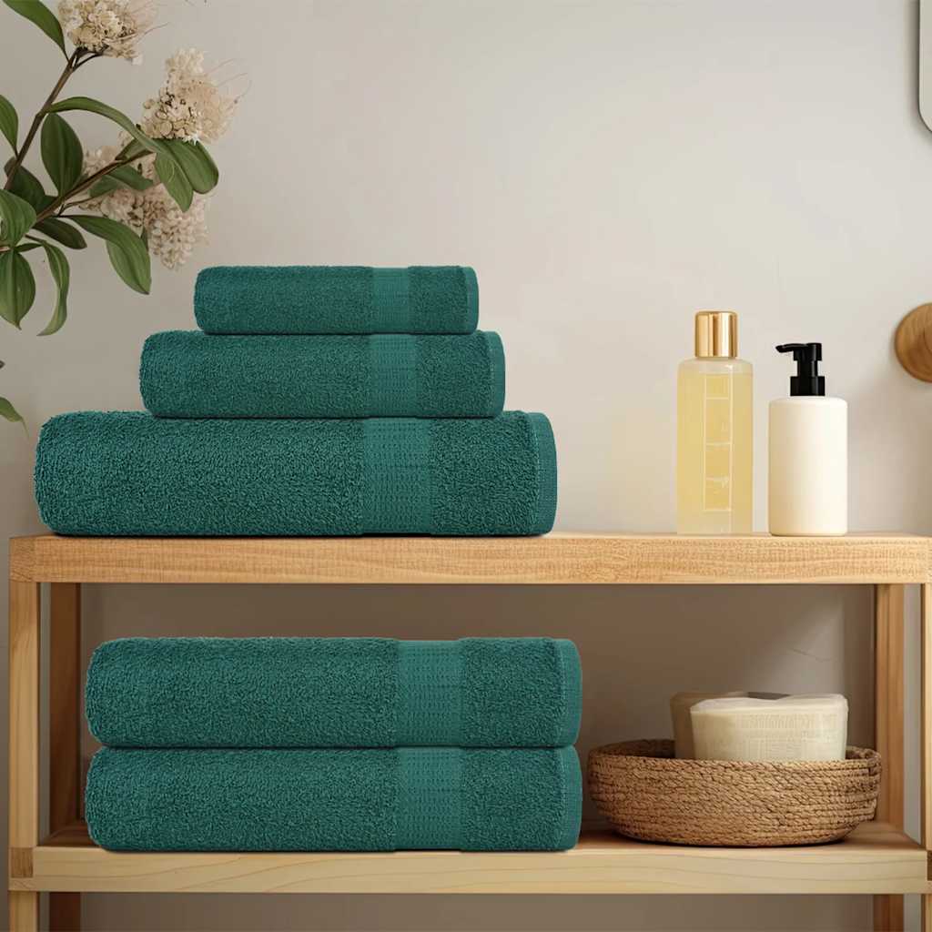 VIDAXL SALPES SPAINE 4 ST 30x30 cm 360 g m² 100% di cotone verde