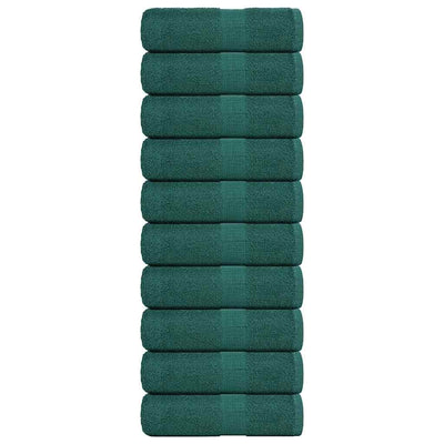 Toallitas de jabón de Vidaxl 10 st 30x30 cm 360 g m² 100% de algodón verde