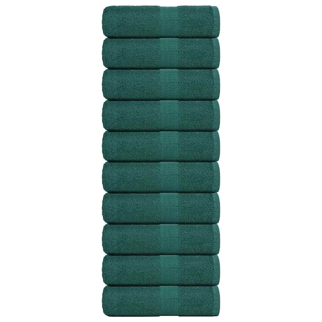 VIDAXL SALATURA DI SPAINS 10 ST 30x30 cm 360 g m² 100% di cotone verde
