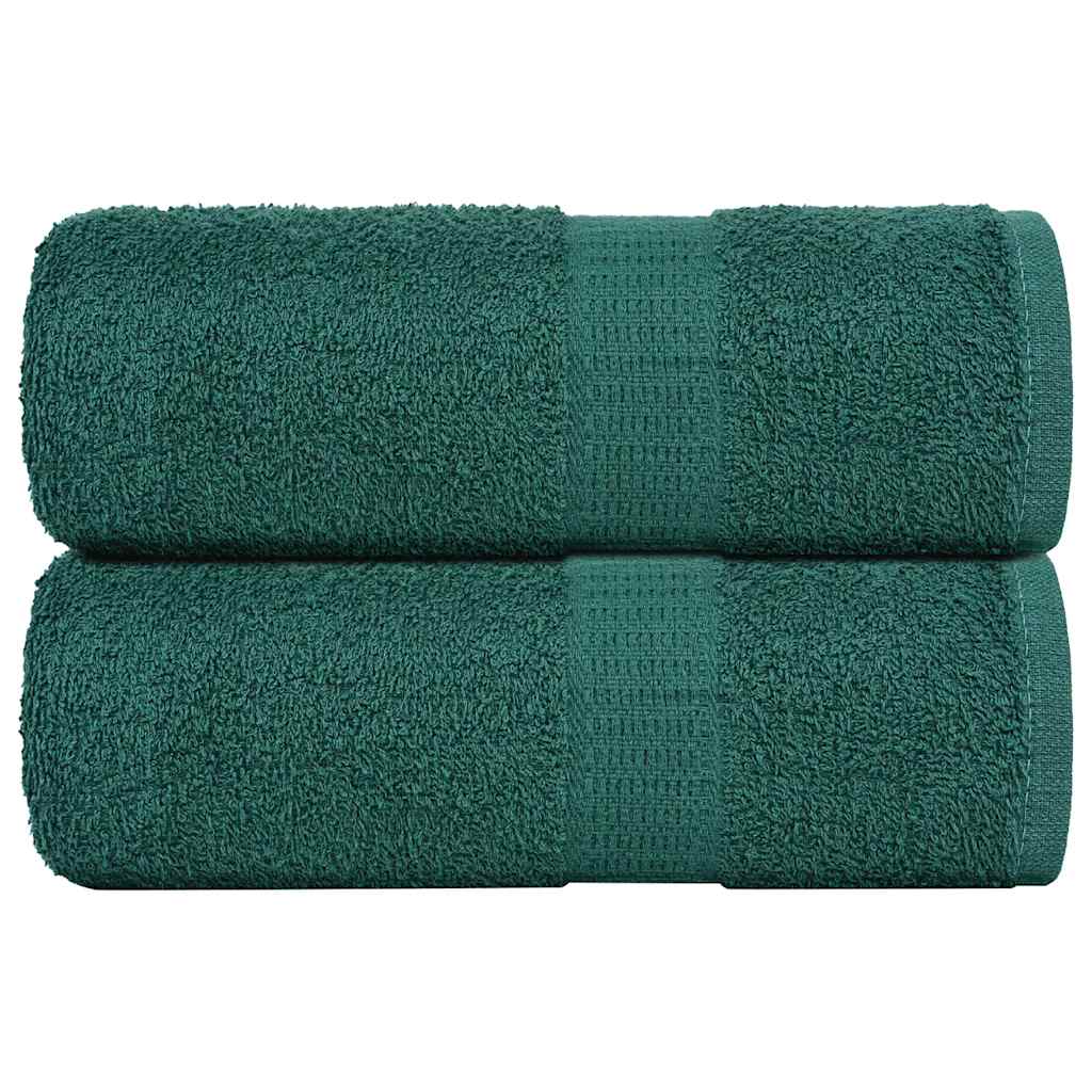 VIDAXL GUEST SCARICHE 2 ST 30x50 cm 360 g m² 100% di cotone verde