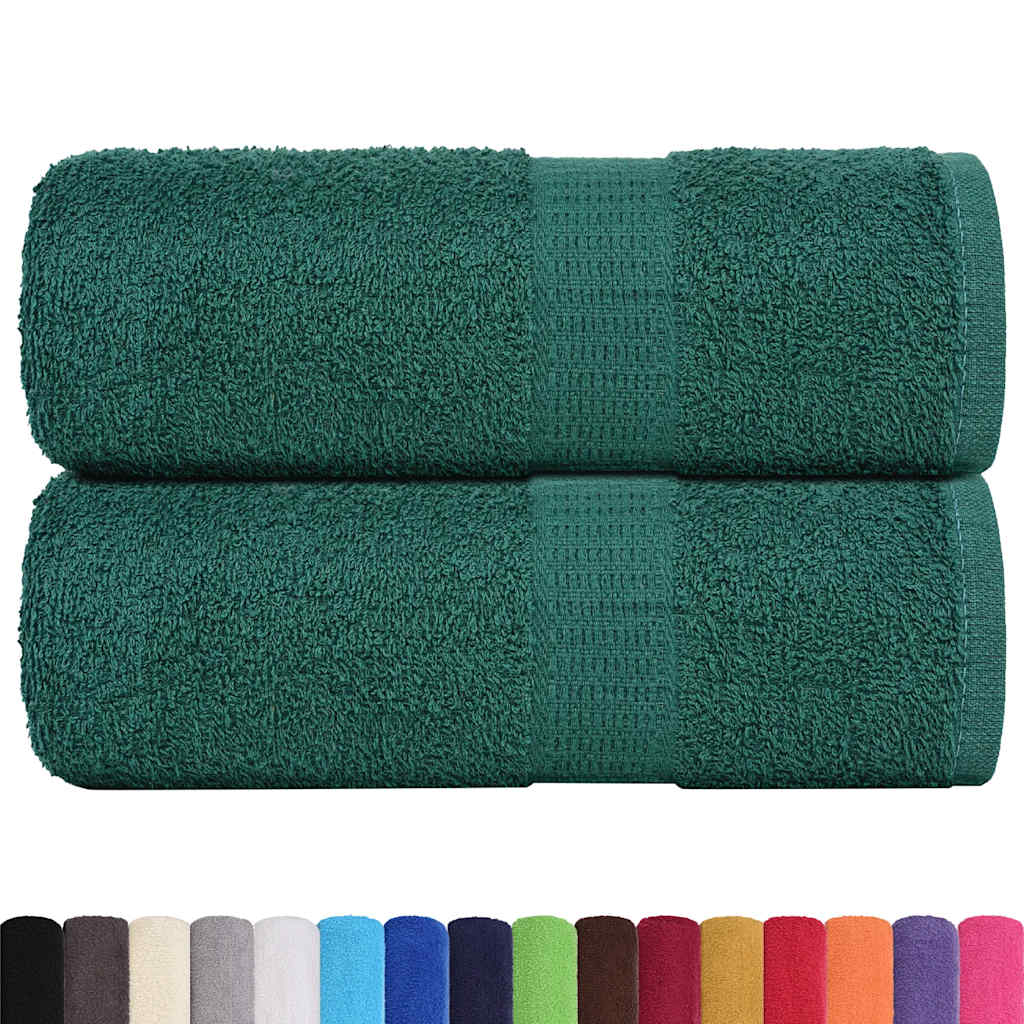 VIDAXL GUEST SCARICHE 2 ST 30x50 cm 360 g m² 100% di cotone verde