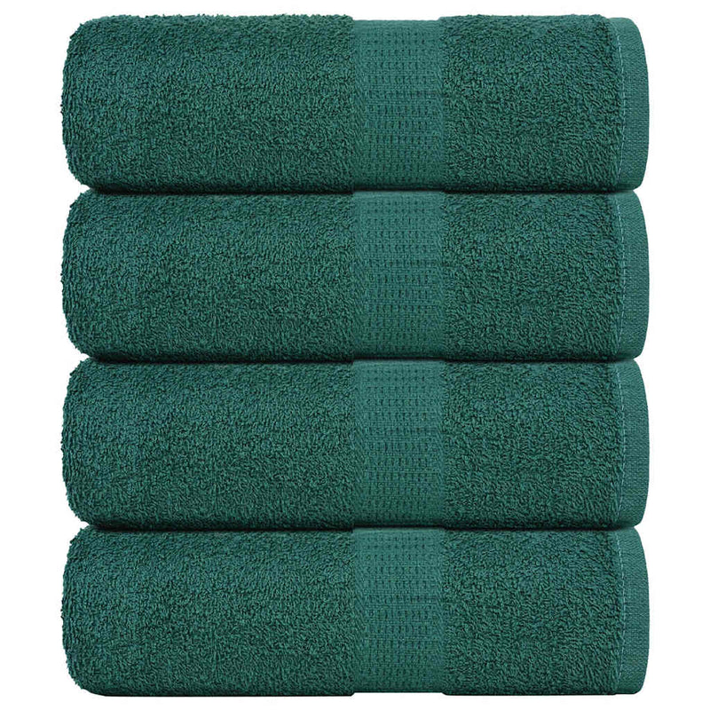 Toallitas invitadas de Vidaxl 4 ST 30x50 cm 360 g m² 100% de algodón verde
