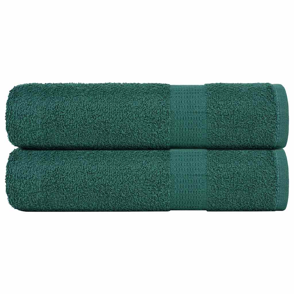 Asciugamani Vidaxl 2 ST 50x100 cm 360 g m² 100% di cotone verde