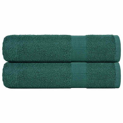 Toallas Vidaxl 2 ST 50x100 cm 360 g m² 100% de algodón verde