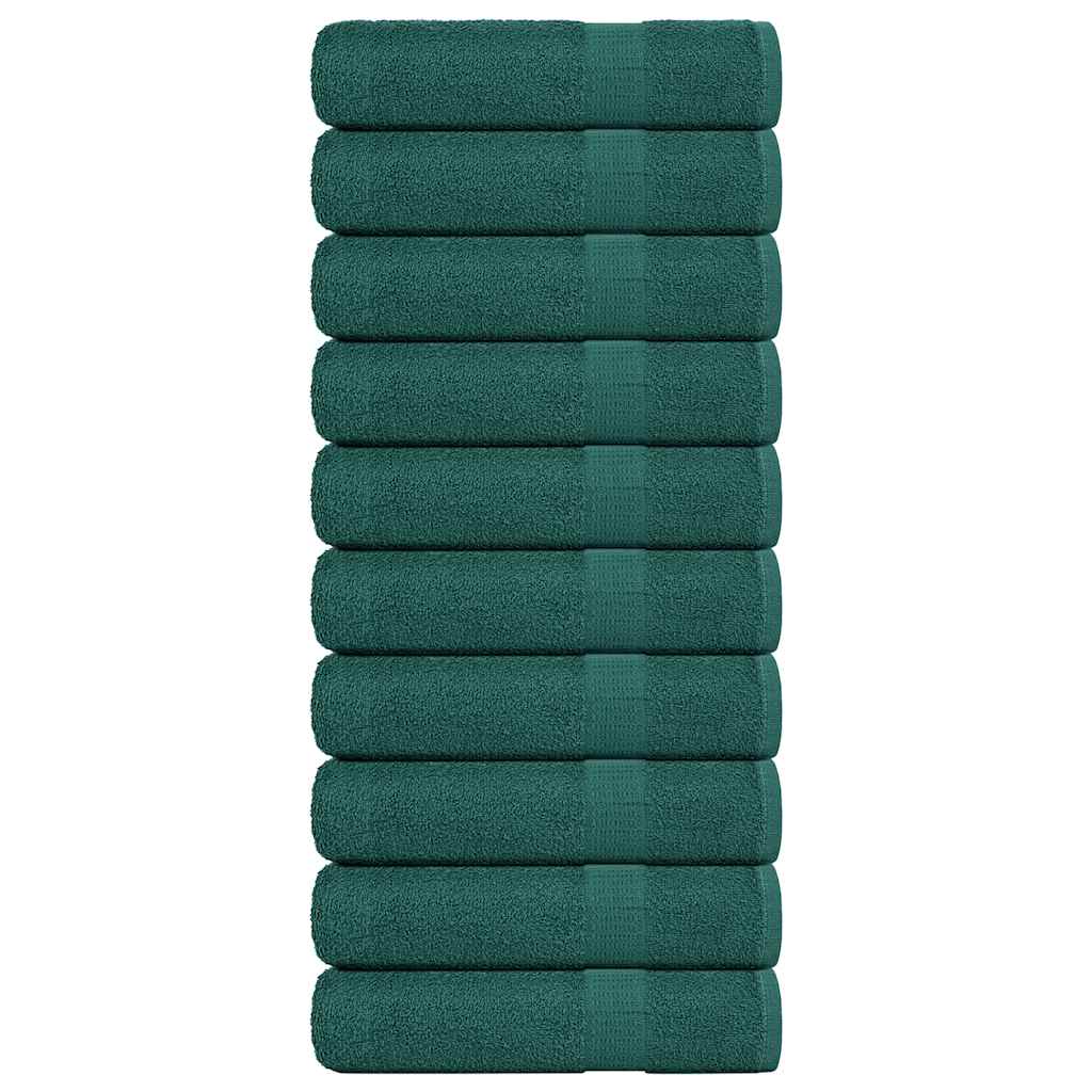 Asciugamani Vidaxl 10 ST 50x100 cm 360 g m² 100% di cotone verde