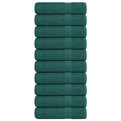 Toallas Vidaxl 10 st 50x100 cm 360 g m² 100% de algodón verde