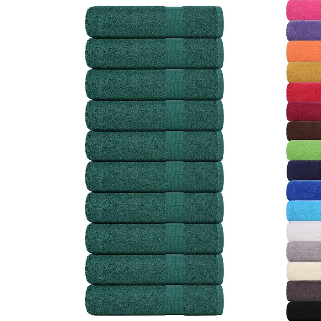 Asciugamani Vidaxl 10 ST 50x100 cm 360 g m² 100% di cotone verde