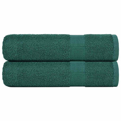 Toallas de ducha Vidaxl 2 st 70x140 cm 360 g m² 100% de algodón verde