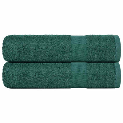 Vidaxl Asciugamani per doccia 2 ST 70x140 cm 360 g m² 100% di cotone verde