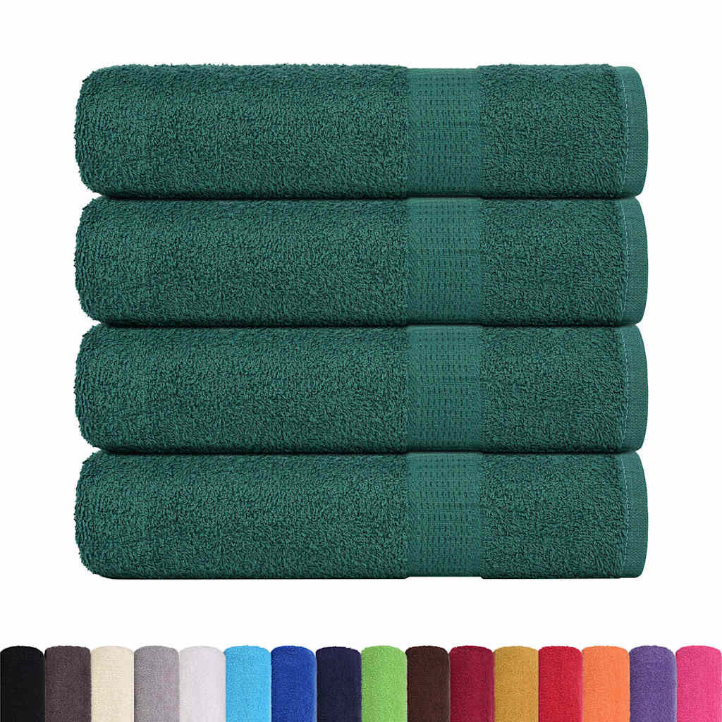 Toallas de ducha Vidaxl 4 ST 70x140 cm 360 g m² 100% de algodón verde