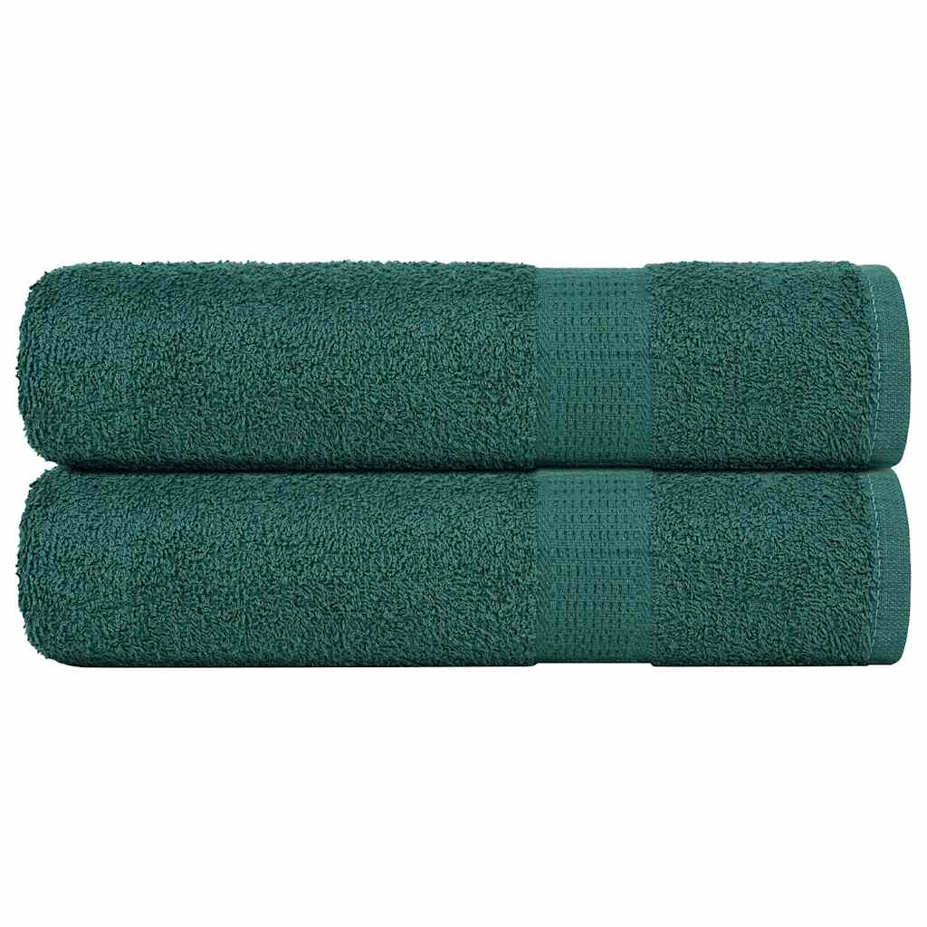 Toallas de baño Vidaxl 2 st 100x150 cm 360 g m² 100% de algodón verde