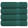 Toallas de baño Vidaxl 4 ST 100x150 cm 360 g m² 100% de algodón verde