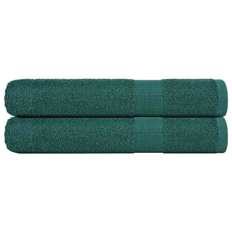 Toallas de sauna Vidaxl 2 st 80x200 cm 360 g m² 100% de algodón verde