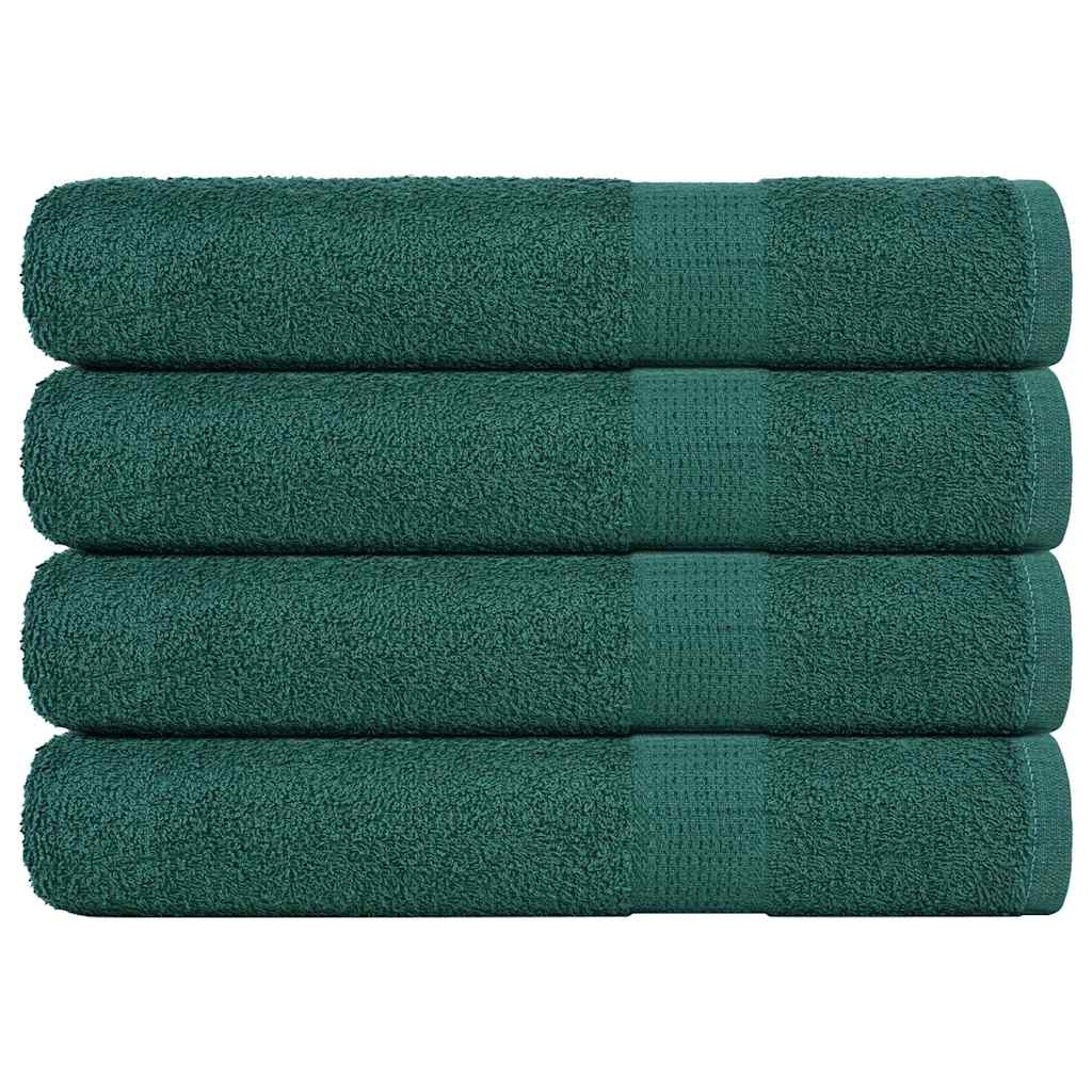 Toallas de sauna Vidaxl 4 st 80x200 cm 360 g m² 100% de algodón verde