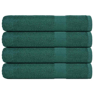 Toallas de sauna Vidaxl 4 st 80x200 cm 360 g m² 100% de algodón verde