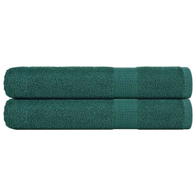 Toallas Vidaxl 2 st 100x200 cm 360 g m² 100% de algodón verde