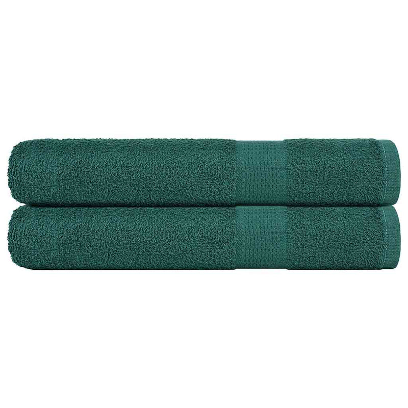 Asciugamani vidaxl 2 St 100x200 cm 360 g m² 100% di cotone verde