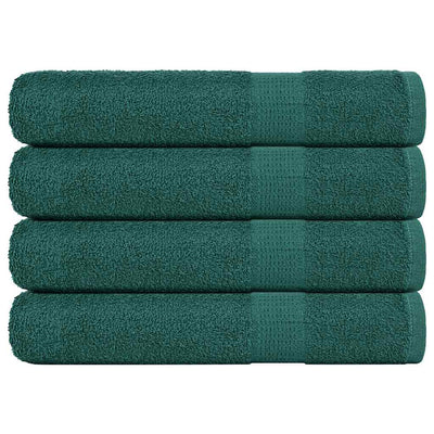 Toallas Vidaxl 4 ST 100x200 cm 360 g m² 100% de algodón verde